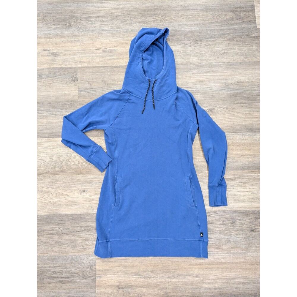American Giant Drawstring Hoodie Women's M Blue Cotton Long Sleeve Oversized